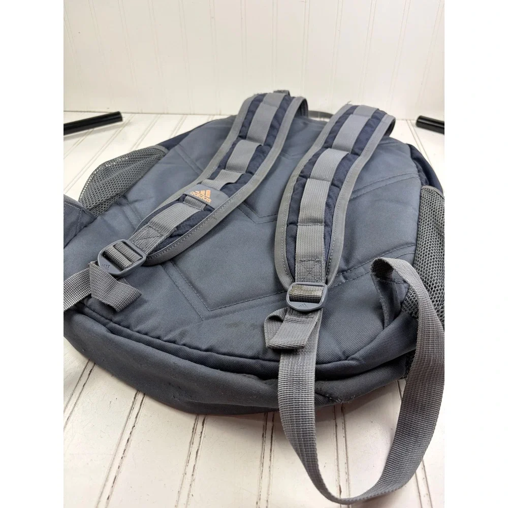 Adidas Prime Navy Blue Grey Multi Compartment Excel Laptop Bag Unisex